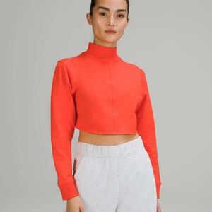Lululemon LA reversible turtleneck t-shirt in orange Crop Top